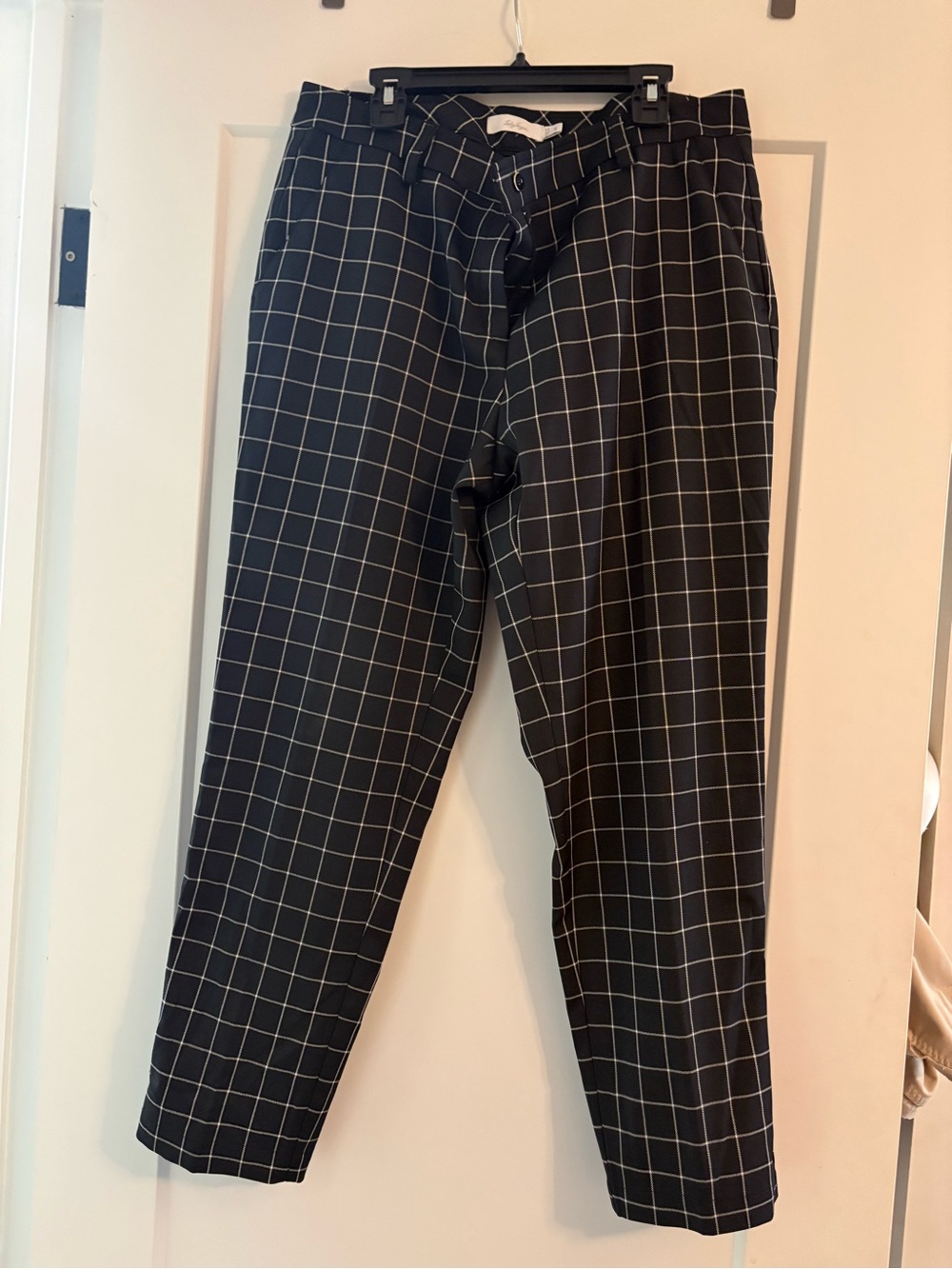 Lady Hagen Black Windowpane Chinos